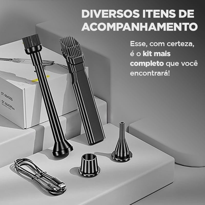Aspirador de Pó Portátil CleanMax + 5 BRINDES EXCLUSIVOS