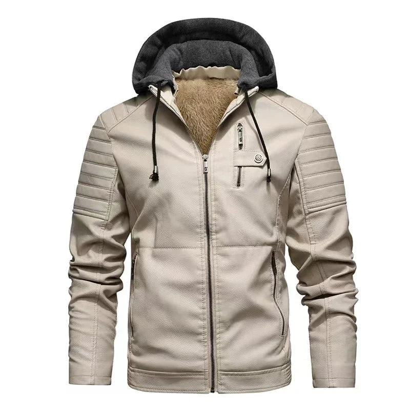 Jaqueta Masculina Fashion com Detalhes em Zíper e Capuz - (Promoção de Inverno 2025)