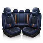 Kit Capa Banco de Carro Completo em Couro Legítimo Italian + BRINDE: Kit Tapete Completo