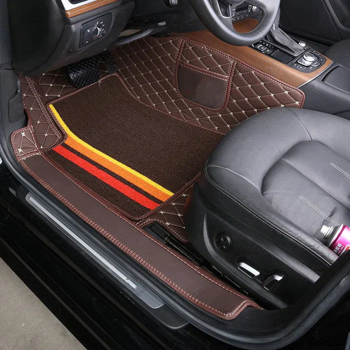 LuxDrive™ – Kit de Tapetes Premium com Personalização (4 Peças)